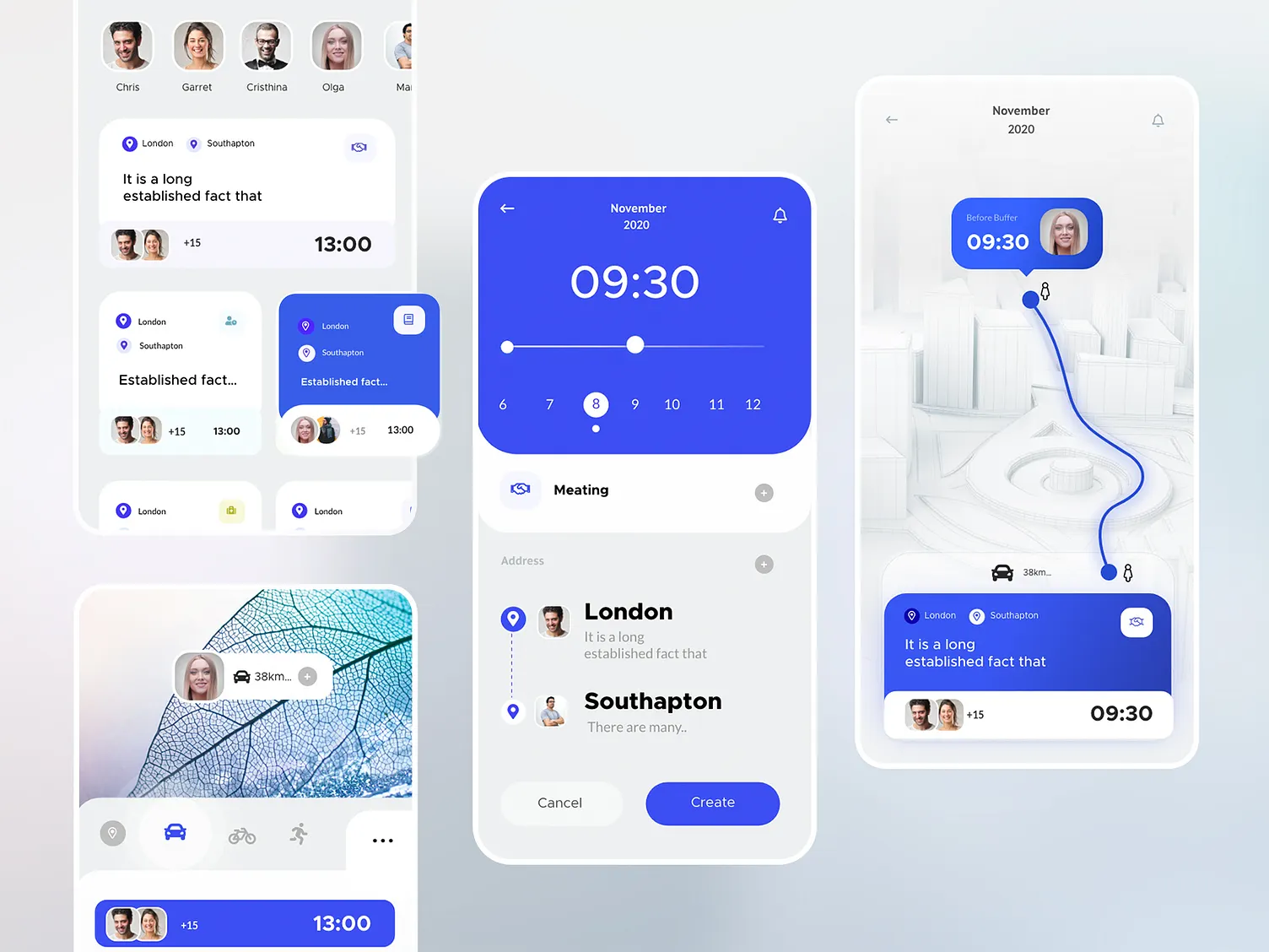 free calendar appointment ui kit (xd)